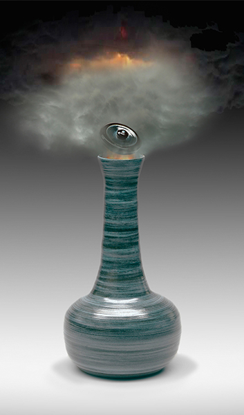 vase with smoke